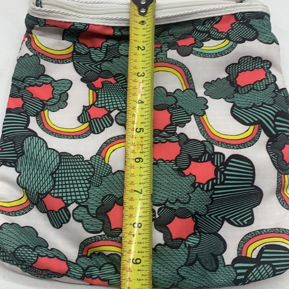 Joe Boxer Green White Rainbow Print Nylon Crossbody Bag MCB4409G - Picture 7 of 12